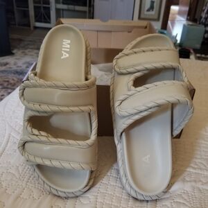 MIA Cream  Platform Sandals